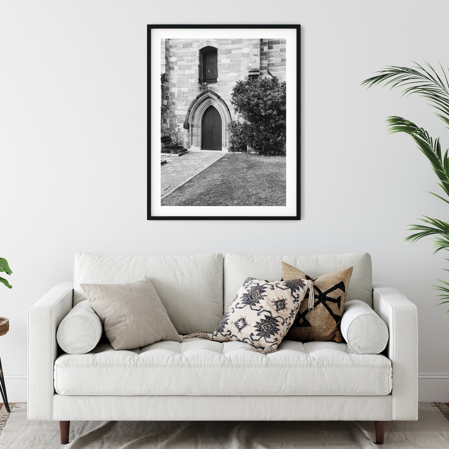 St Patrick's Church Hill Gothic Archway Black and White Print
