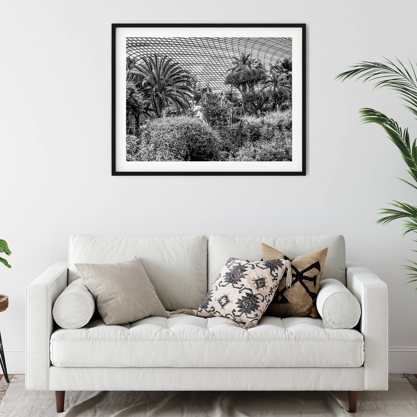 Botanical Conservatory Glass Dome Black and White Print