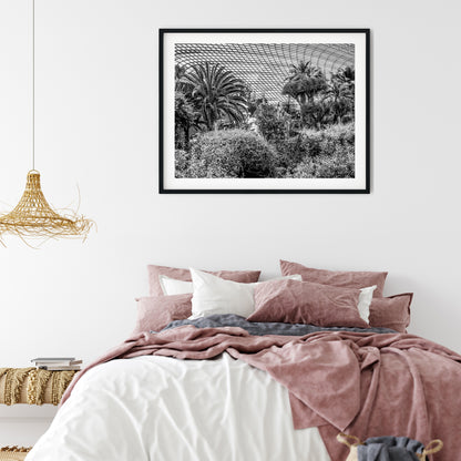 Botanical Conservatory Glass Dome Black and White Print